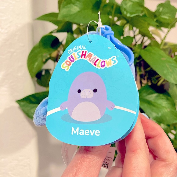 Maeve Sea Cow Squishmallow Clip - Picture 4 of 4